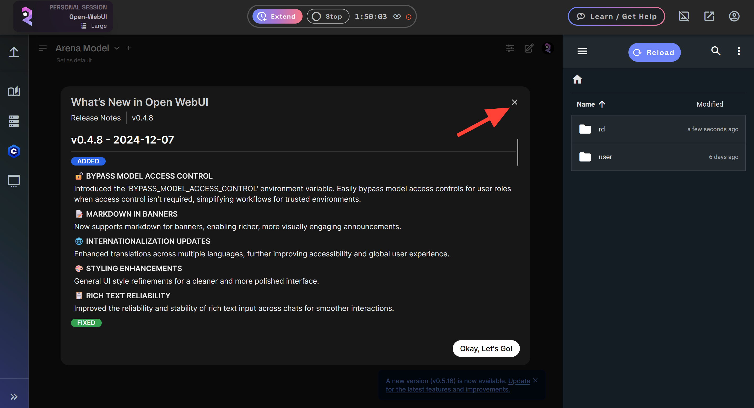 Interface screenshot