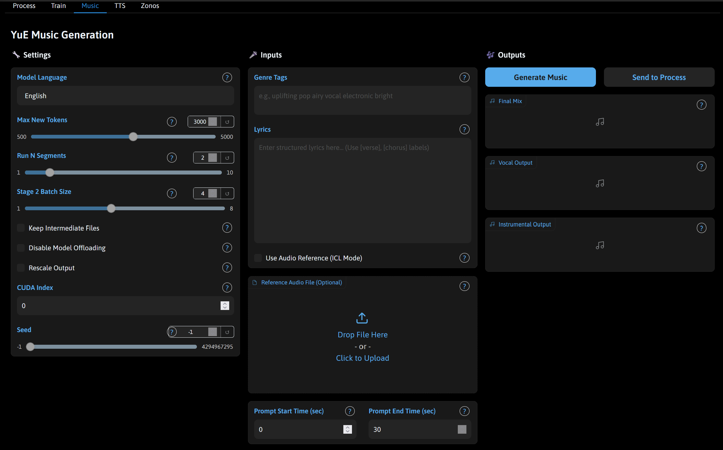 3. YuE Music Generation: AI-Generated Music Creation screenshot