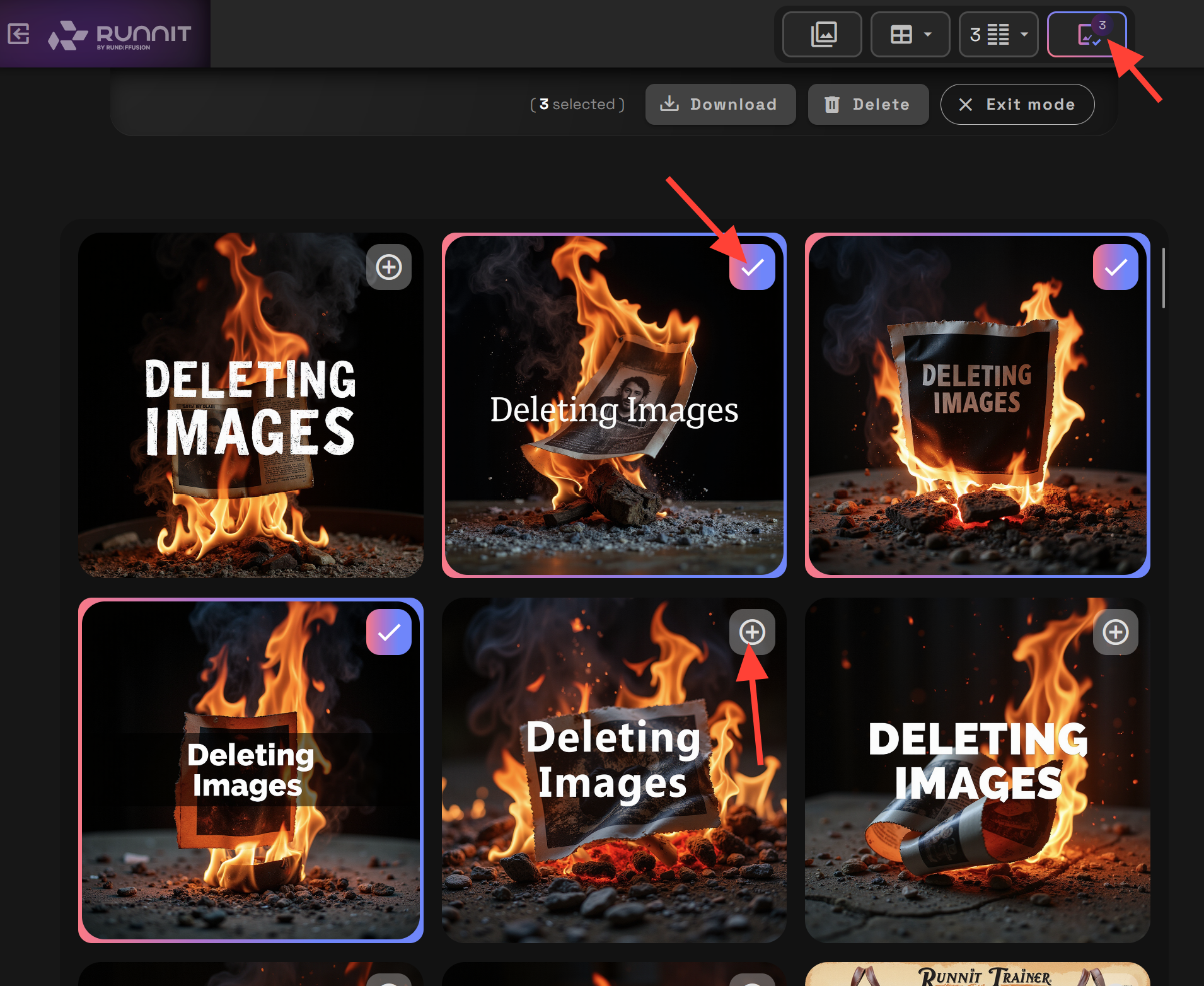 Screenshot showing in the top right of the image