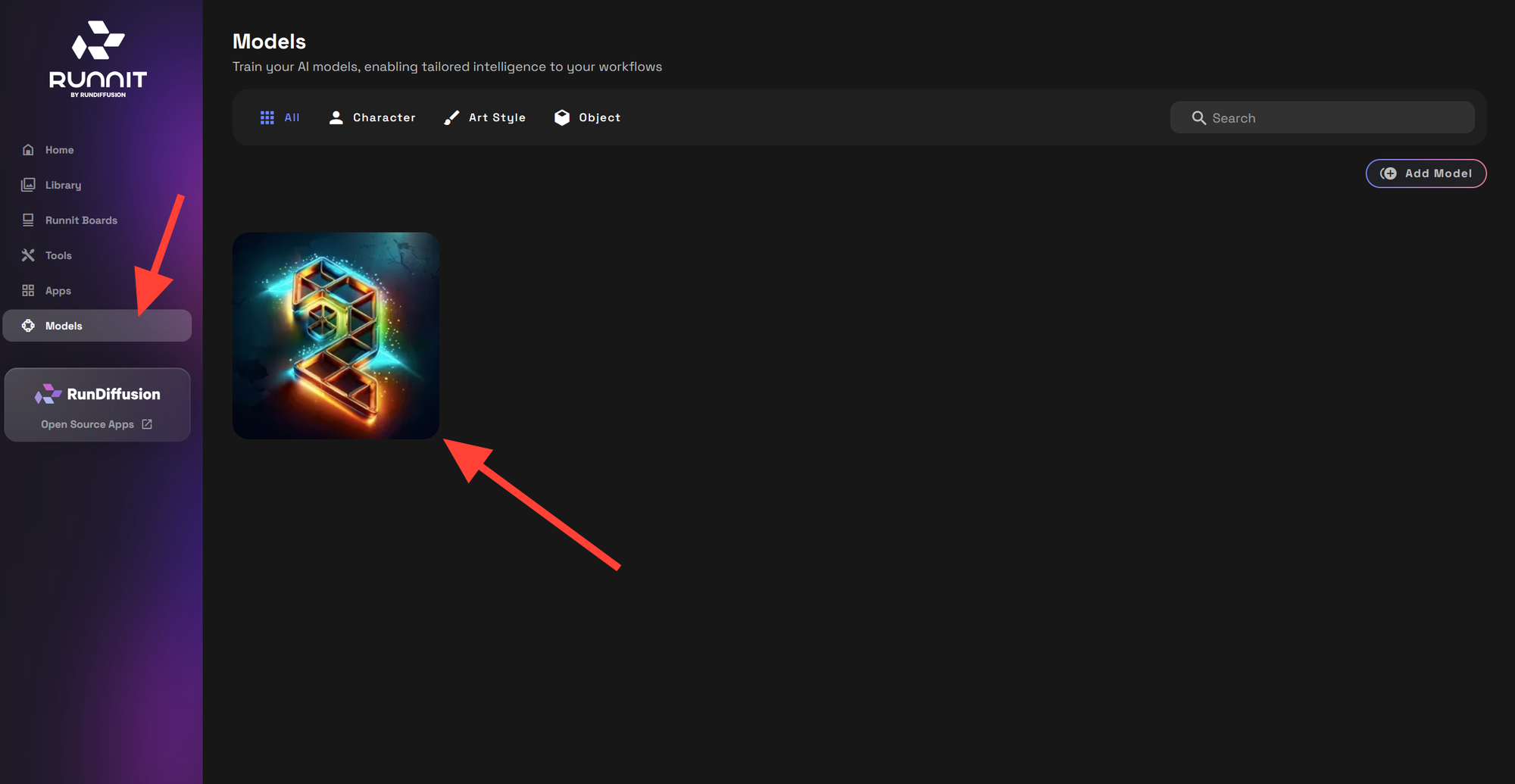 Screenshot showing ="lazy" width="526" height="472"> Step-by-Step: Using your LoRA on Runnit Step 1: Locate Your LoRA...