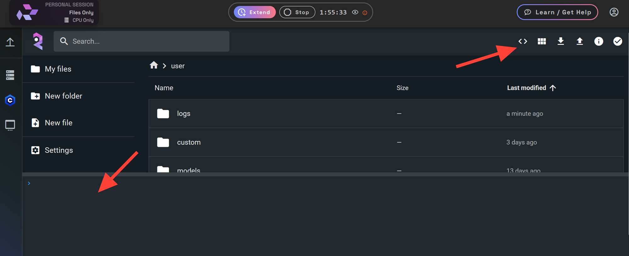 Screenshot showing esetting your Configuration Files : View the Configuration File tutorial Command Console Access a...