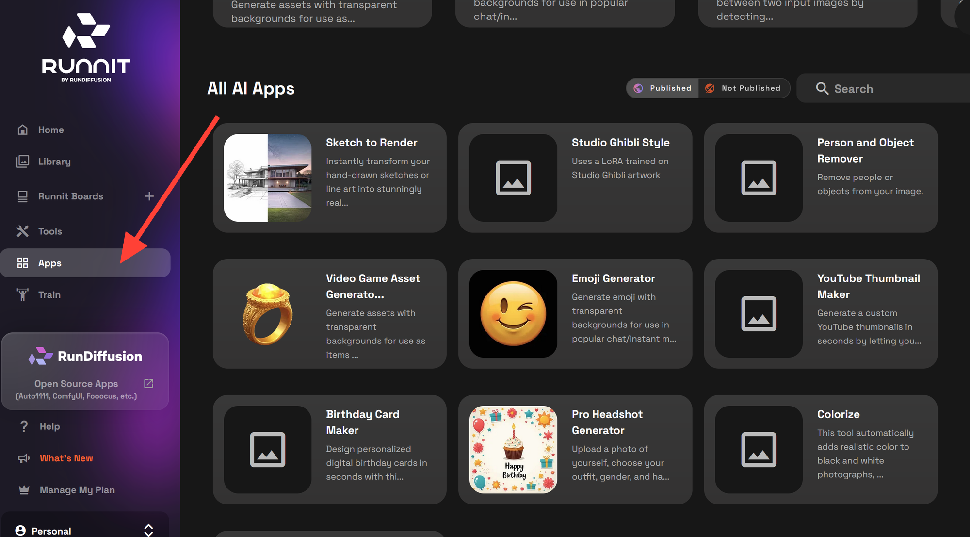 Screenshot showing 2000w" sizes="(min-width: 720px) 720px"> Click on Apps on the left side
