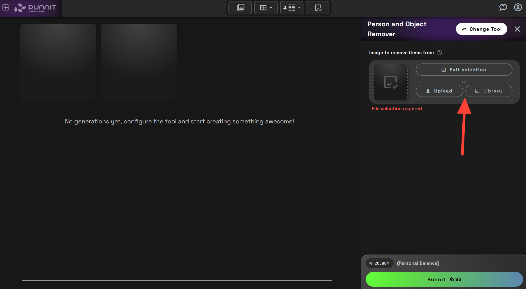 Screenshot showing an image you've already saved to your Library