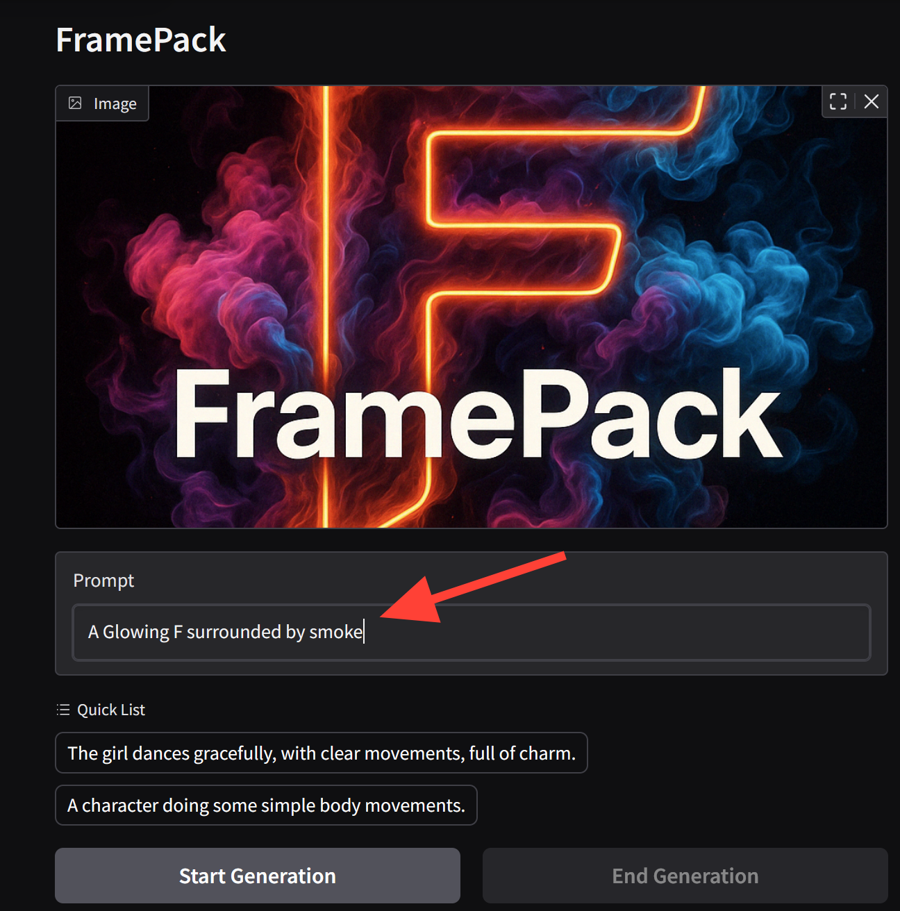 Screenshot showing 1