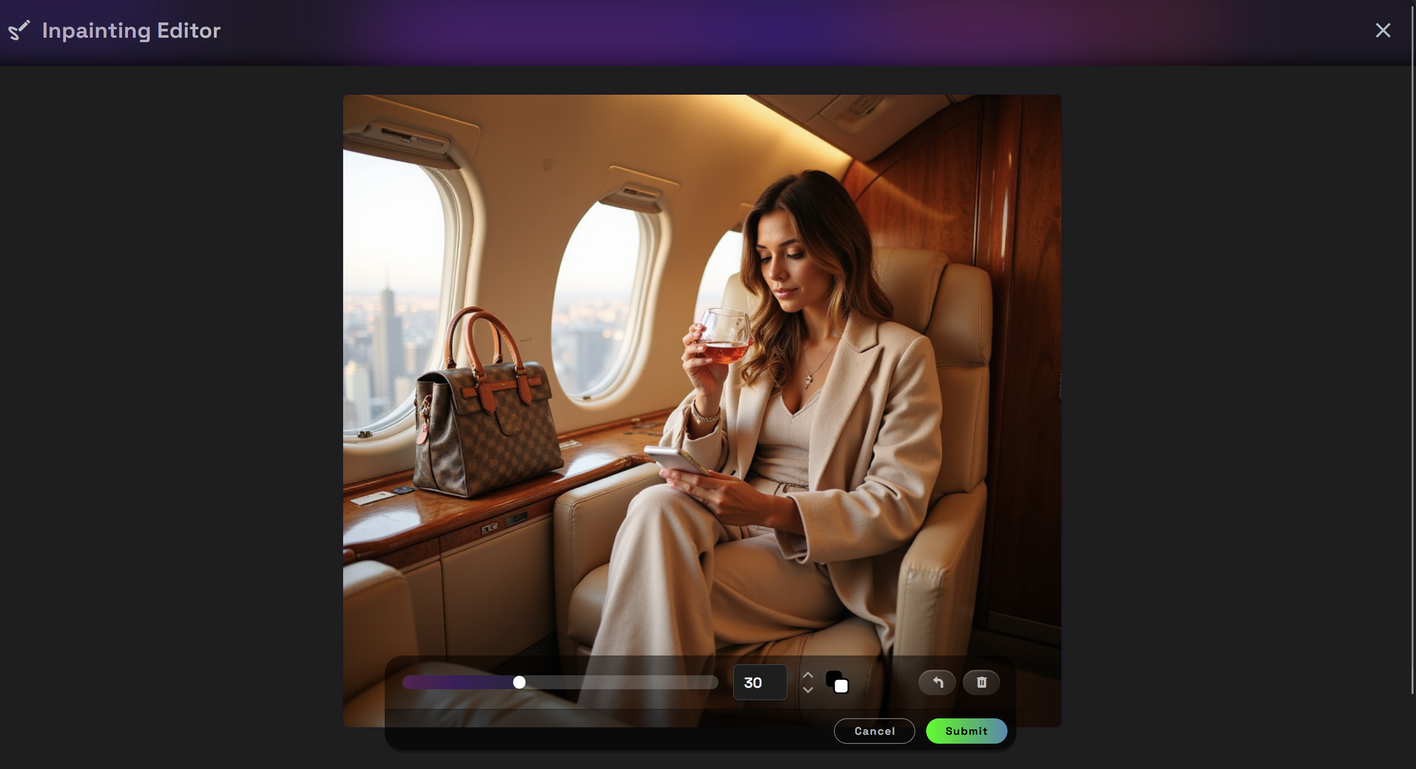 Screenshot showing Now use your cursor to draw a mask onto the image