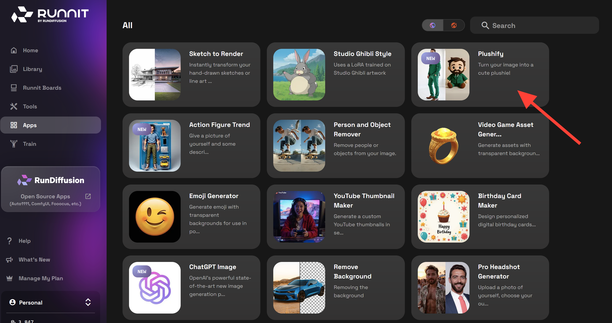 Screenshot showing 20px"> Click on Apps on the left side