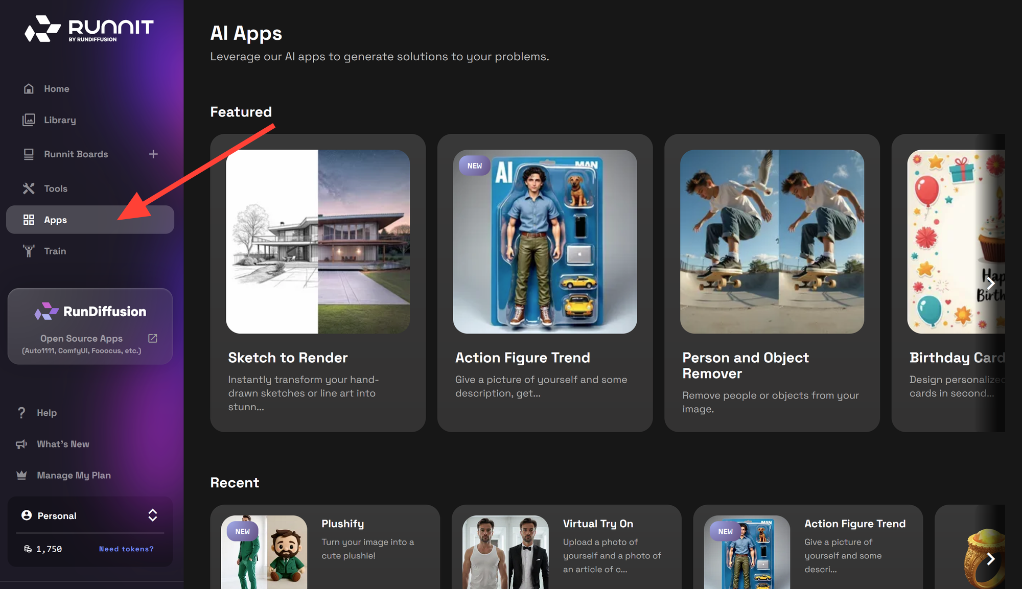 Screenshot showing w, 2000w" sizes="(min-width: 720px) 720px"> Click on Apps on the sidebar