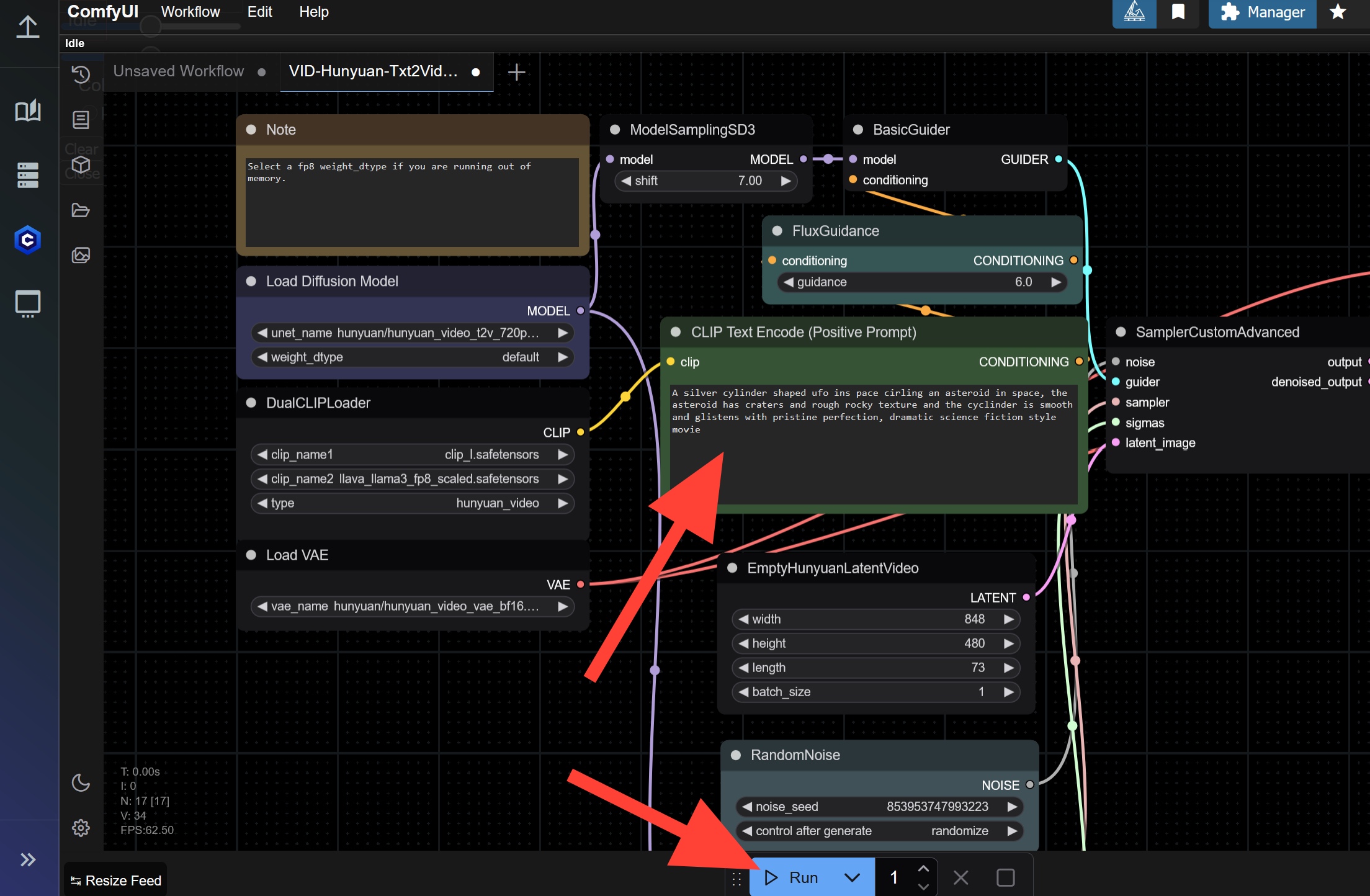 Screenshot showing n space, the asteroid has craters and rough rocky texture and the cylinder is smooth and glistens with...