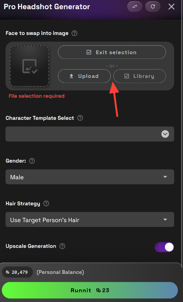 ✅ Upload an Image screenshot
