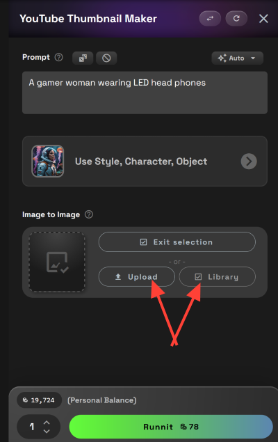 Screenshot showing stylize a photo you’ve already created