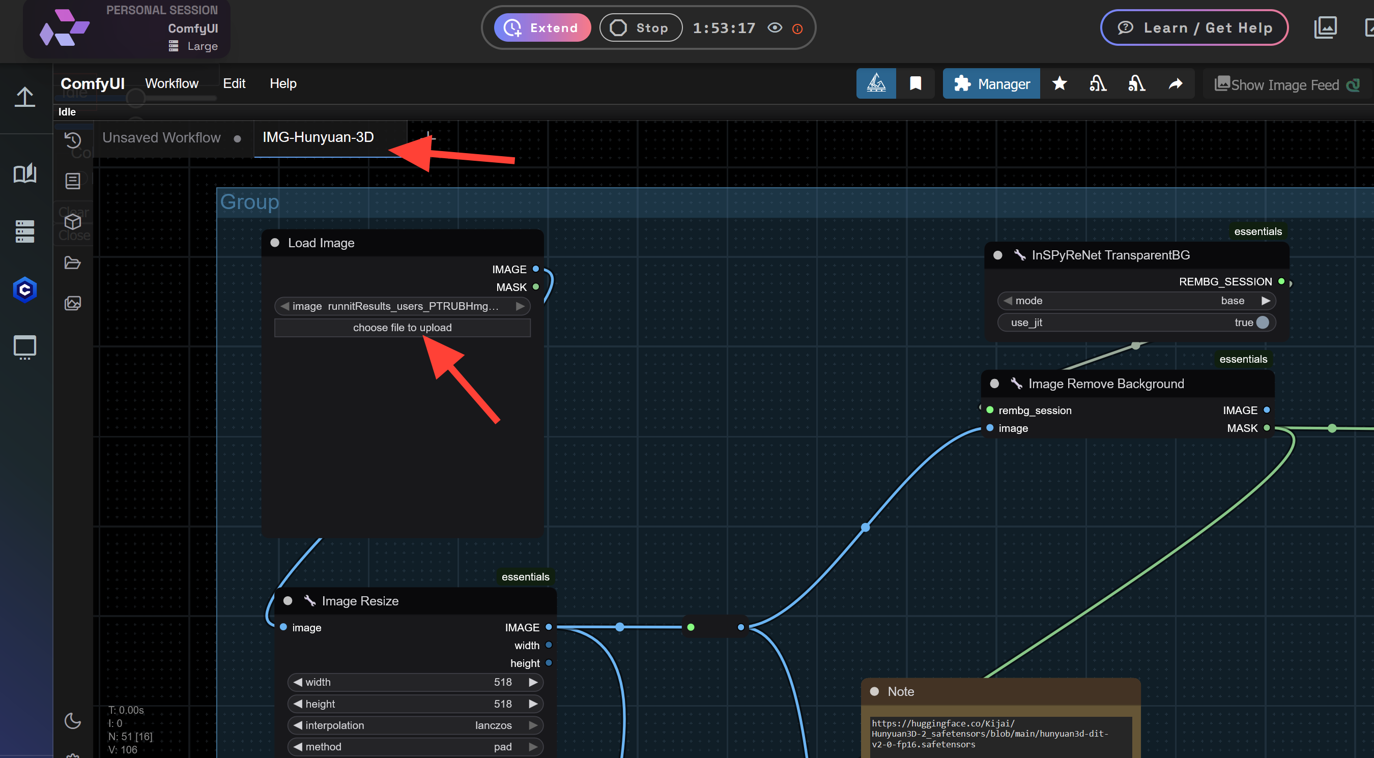 Login to RunDiffusion Go to the RunDiffusion Opensource App Page Click on ComfyUI on the side bar and click select . Setup yo