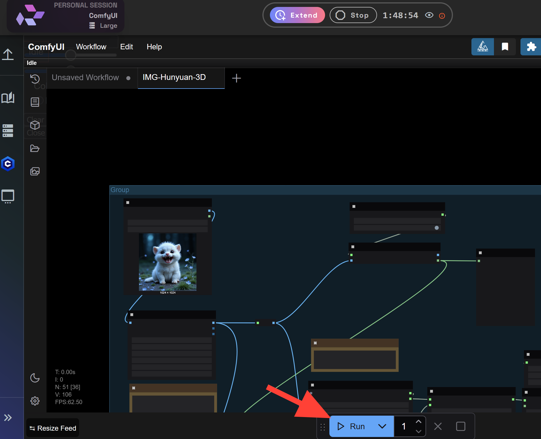 Login to RunDiffusion Go to the RunDiffusion Opensource App Page Click on ComfyUI on the side bar and click select . Setup yo