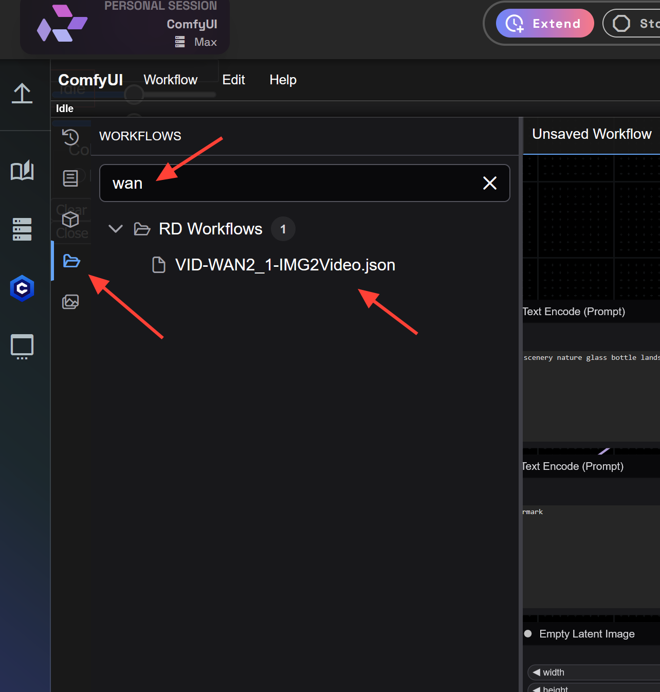VID-WAN2_1-IMG2Video VID-WAN2_1-IMG2Video.json 41 KB download-circle You may also click on the workflow icon on the left side