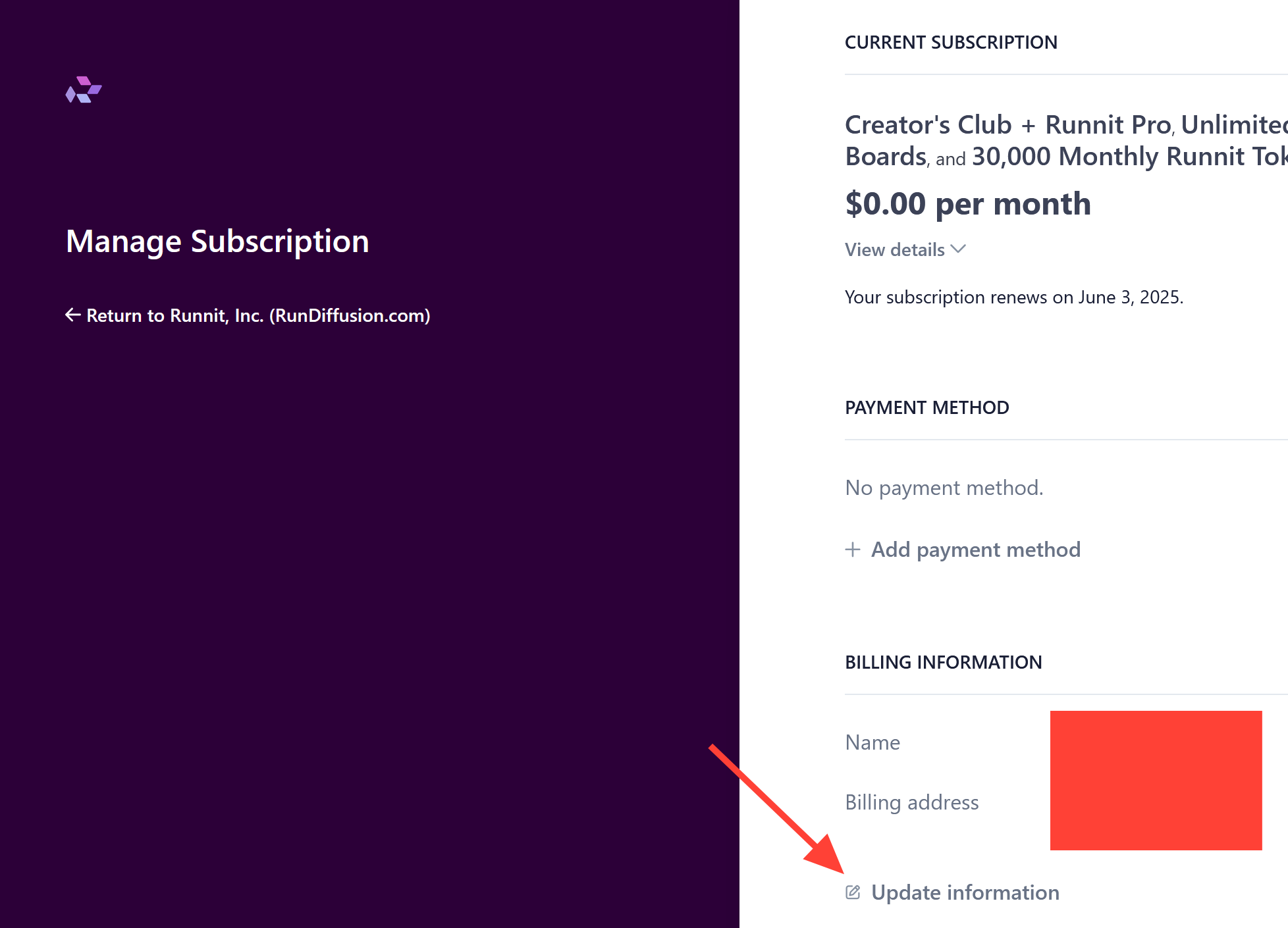 Click on User Account Avatar in the lower left-hand side of the nav-bar. Click on Account Click on Invoices A window titled "