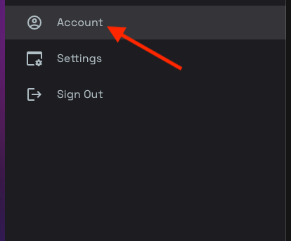 Click on User Account Avatar in the lower left-hand side of the nav-bar. Click on Account Click on Invoices A window titled "