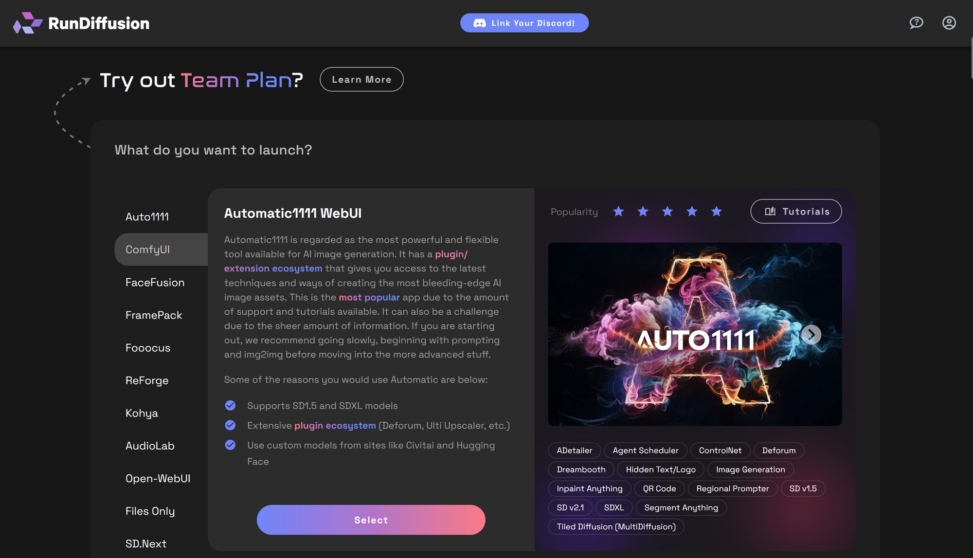 Screenshot showing mage-60-1-2-2-1-1-1." class="kg-image" alt="Login to RunDiffusion Go to RunDiffusion Opensource Apps"...