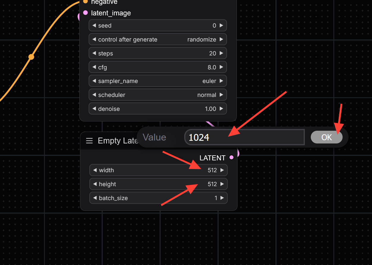 Screenshot showing 0w" sizes="(min-width: 720px) 720px"> Update the width and height values to match SDXL’s preferred...