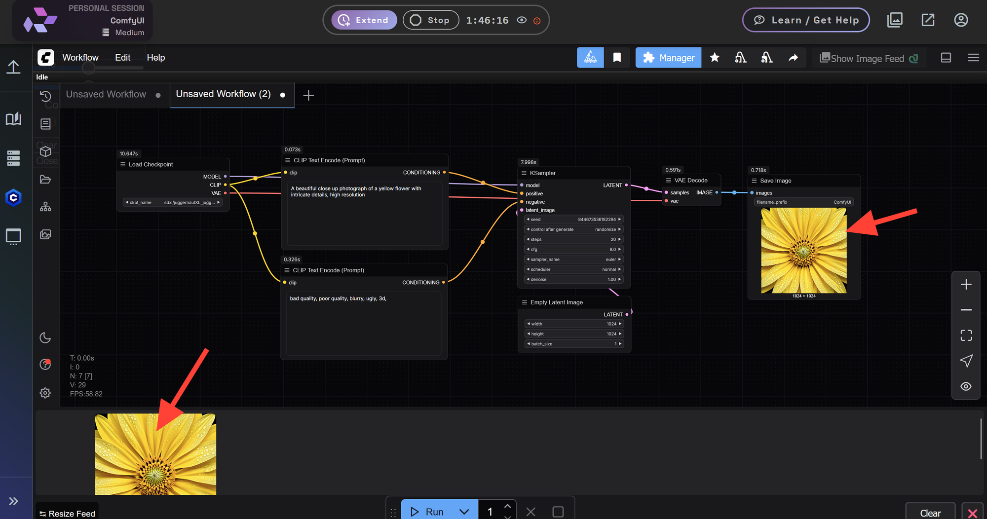 Screenshot showing longer as it loads themodel checkpoint