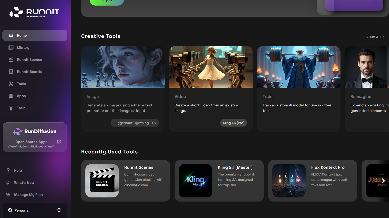 Screenshot showing image-60-1-2-1-2-2-1-1-1-1." class="kg-image" alt="RunDiffusion account Navigate to the Runnit...