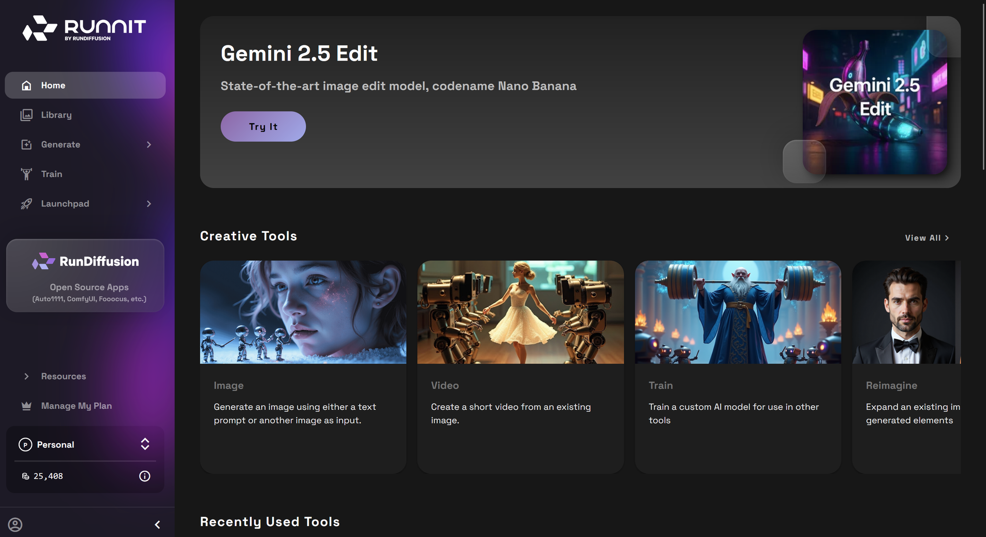 Screenshot showing 025/08/image-60-1-2-2-1-1-1-1." class="kg-image" alt="account Go to RunDiffusion's Runnit platform"...