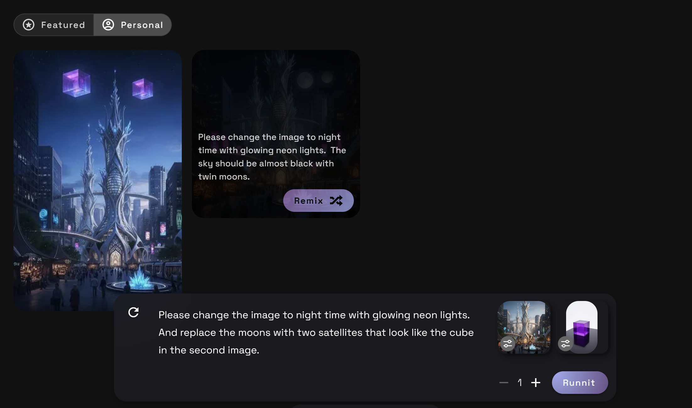 Screenshot showing 0px) 720px"> You can also use two references images