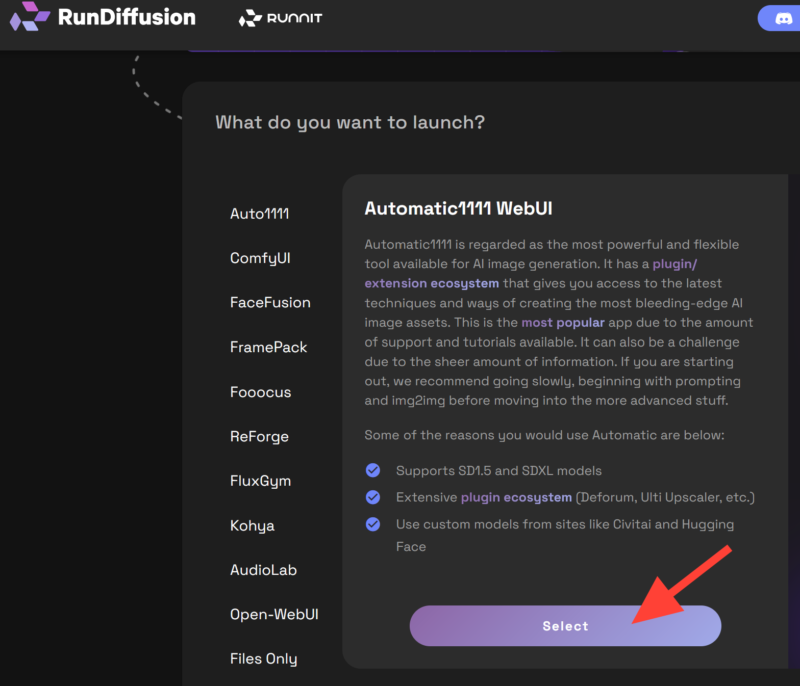 Option 1: Launch from the Loading Screen screenshot