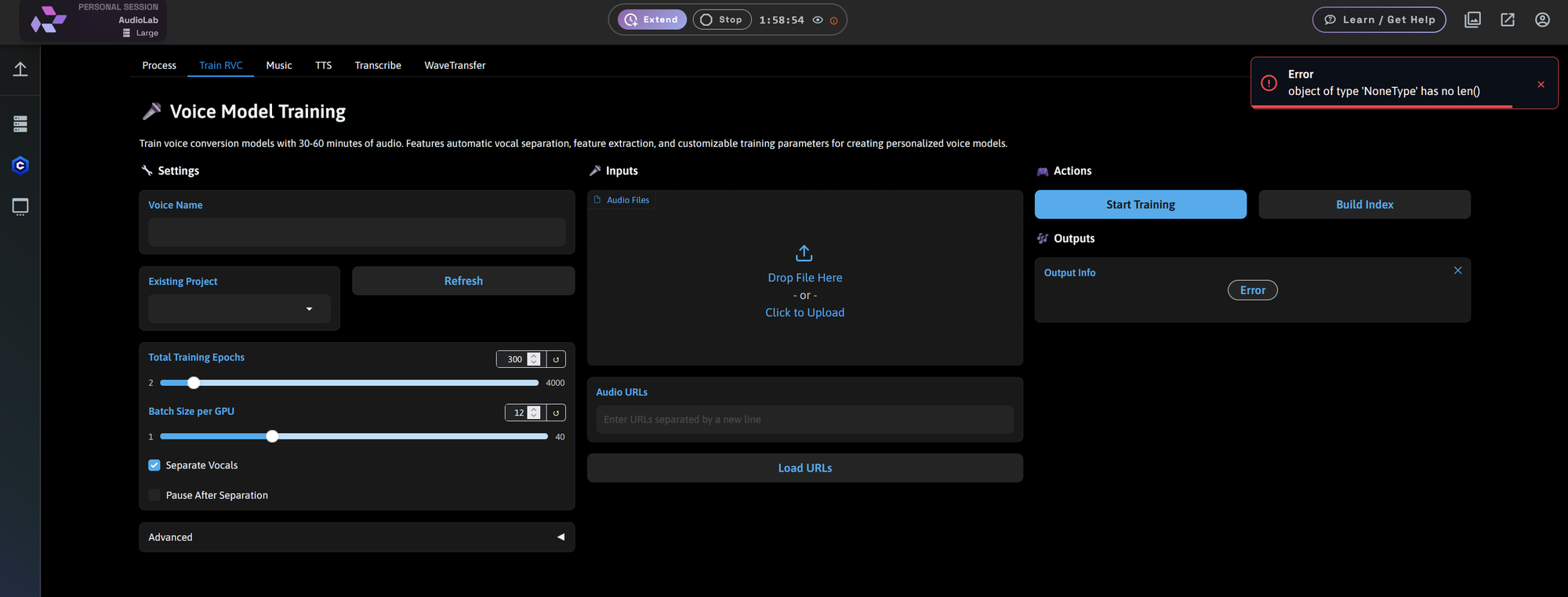 Screenshot showing 4000) and batch size (1–40) Index building for smoother inference This tool is perfect for content...