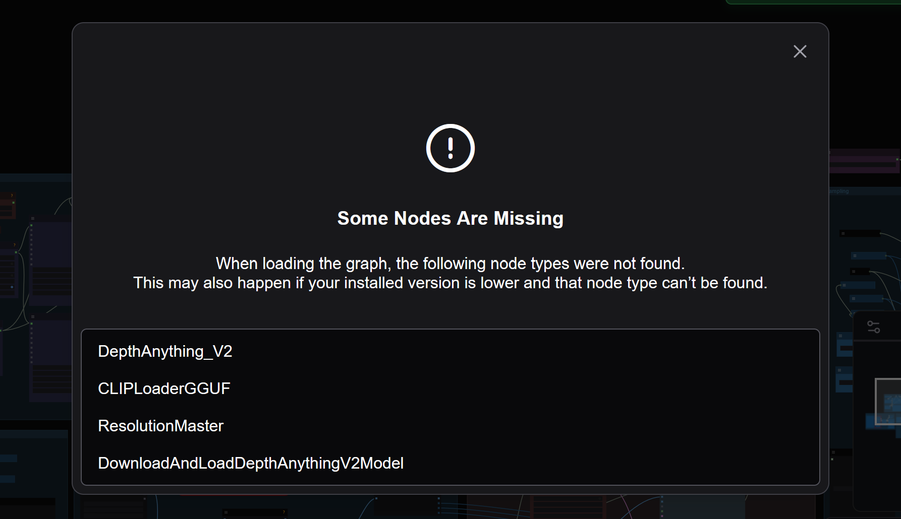 Fixing Missing or Red Nodes in Your Workflow screenshot