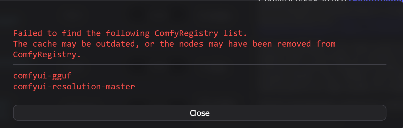 Screenshot showing ComfyUI builds No longer install via Comfy Manager Appear as red nodes even after refreshing Sometimes...