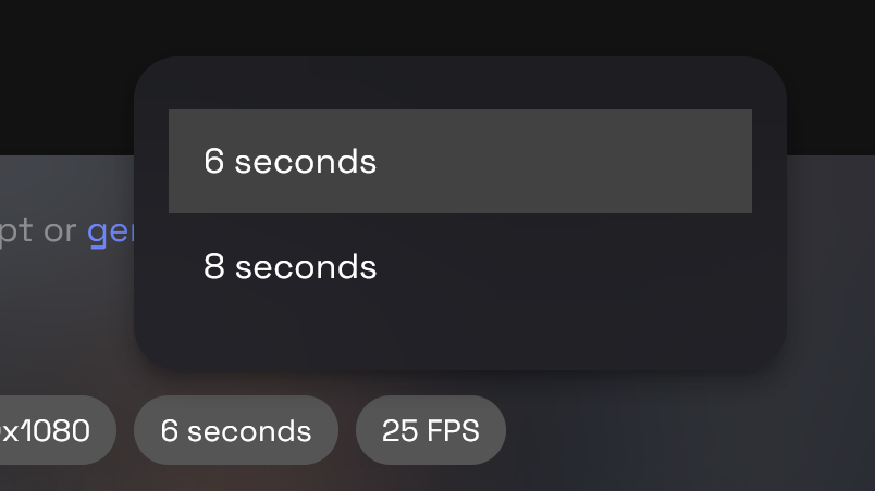 Screenshot showing 1000w, 1262w" sizes="(min-width: 720px) 720px"> Select 6 or 8 seconds