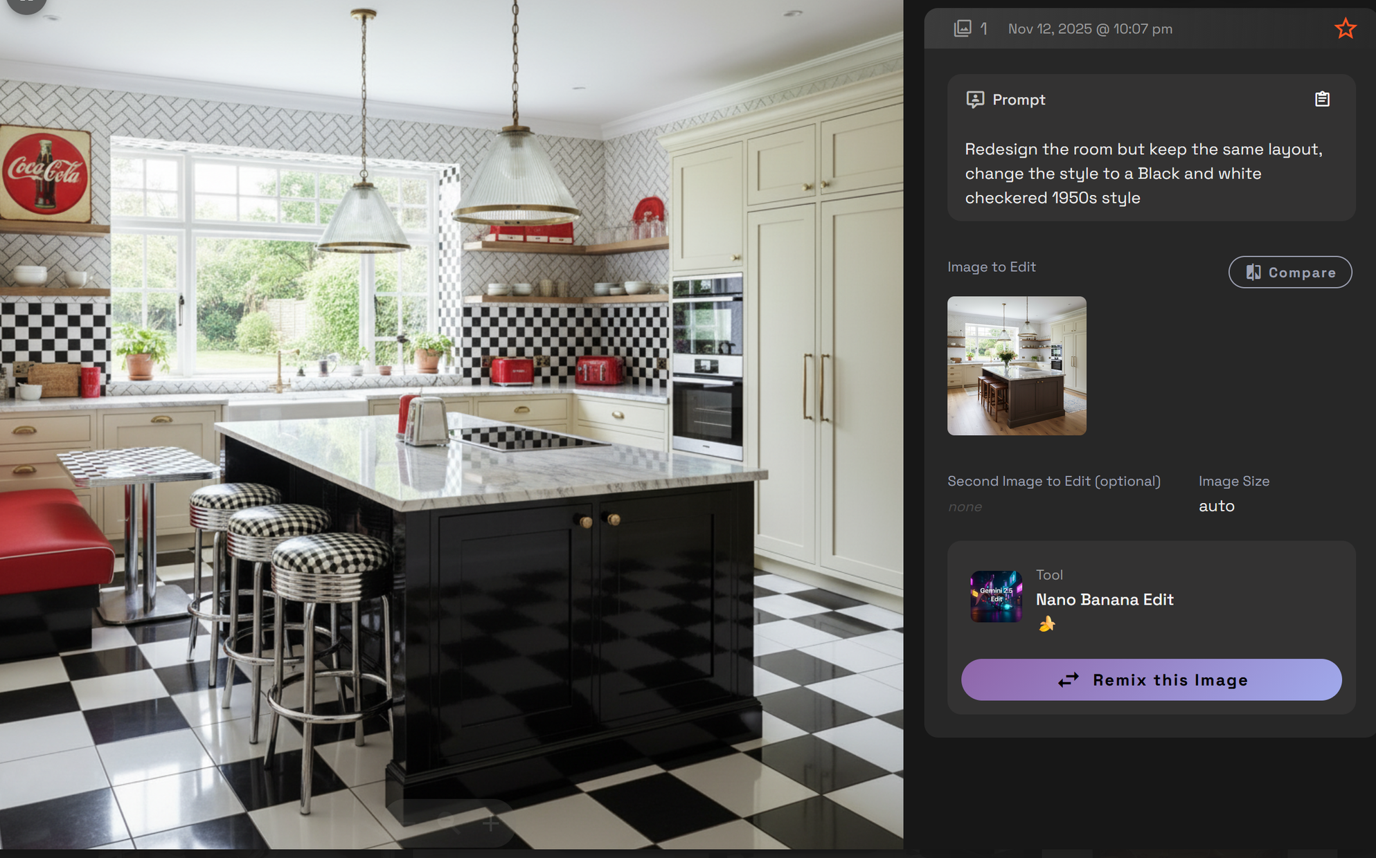 Log in to RunDiffusion Select Generate and then Image on the left side bar. Choose a Model such as Nano Banana or SeeDreamV4.