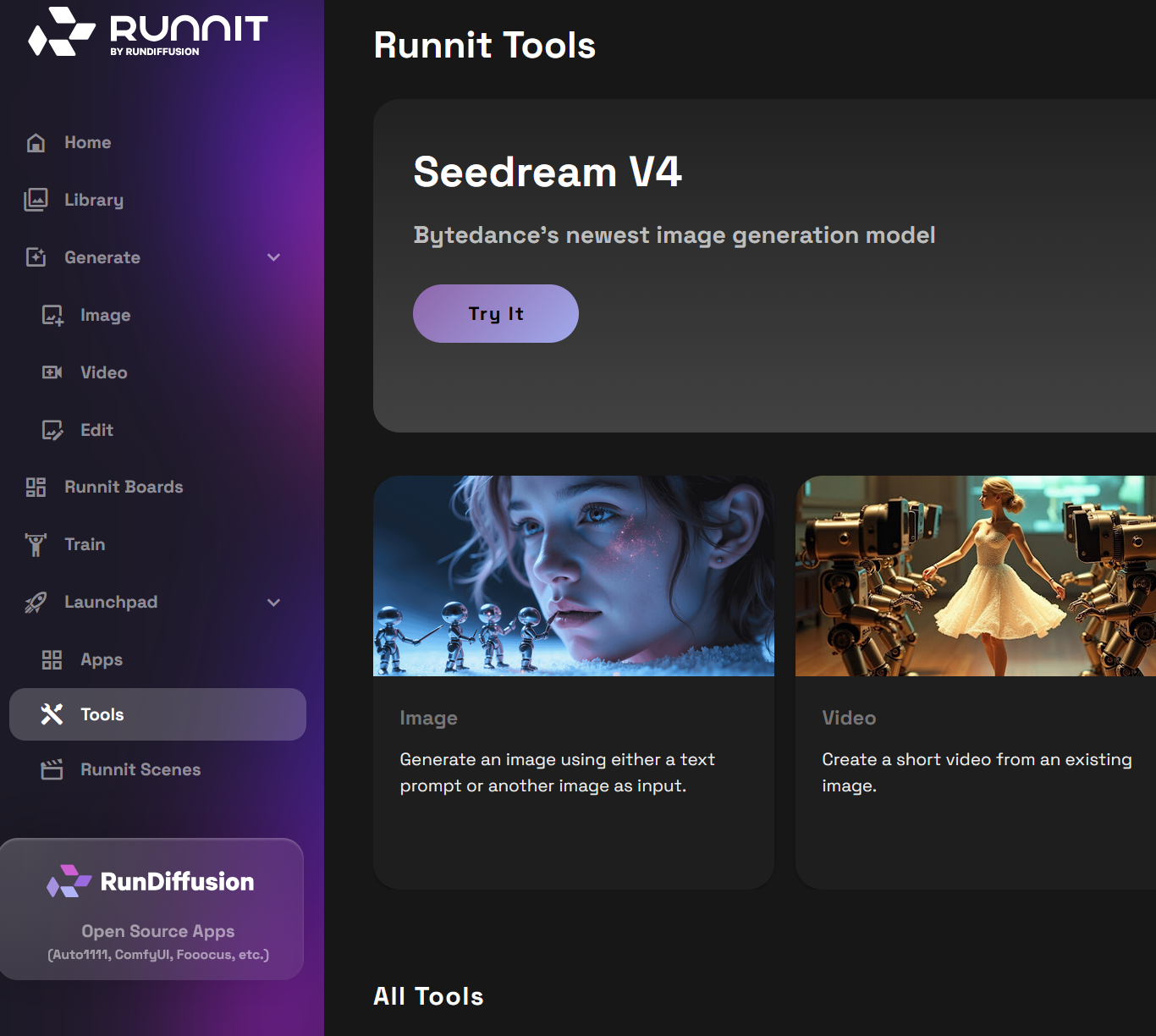 On the left sidebar click Launchpad then click Tools . Scroll down to the All Tools section. In the search box type Tiling St