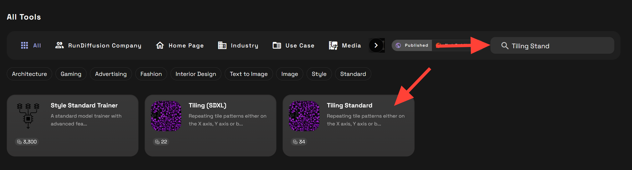 On the left sidebar click Launchpad then click Tools . Scroll down to the All Tools section. In the search box type Tiling St