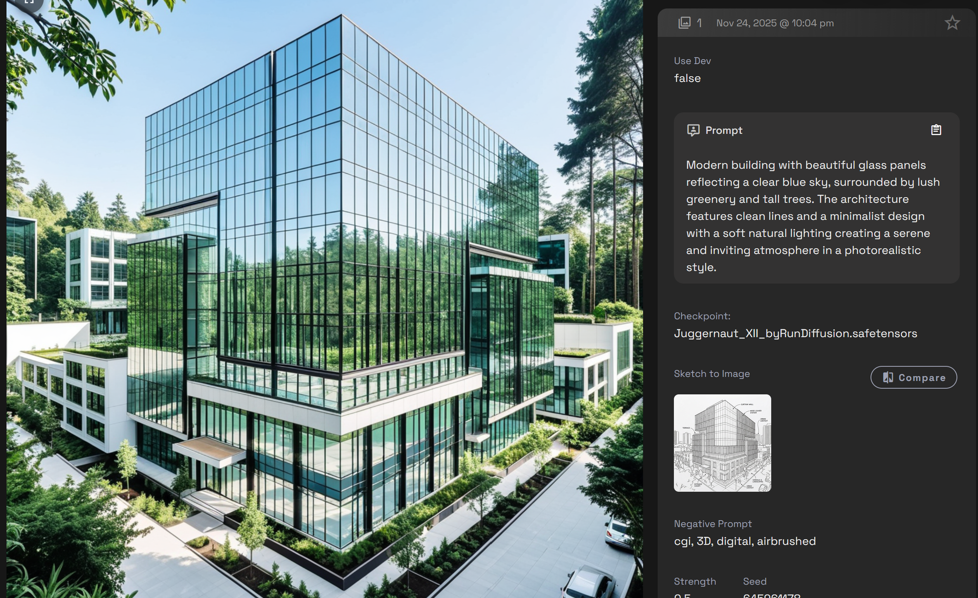 An Architecture image created with Sketch to Render Pro