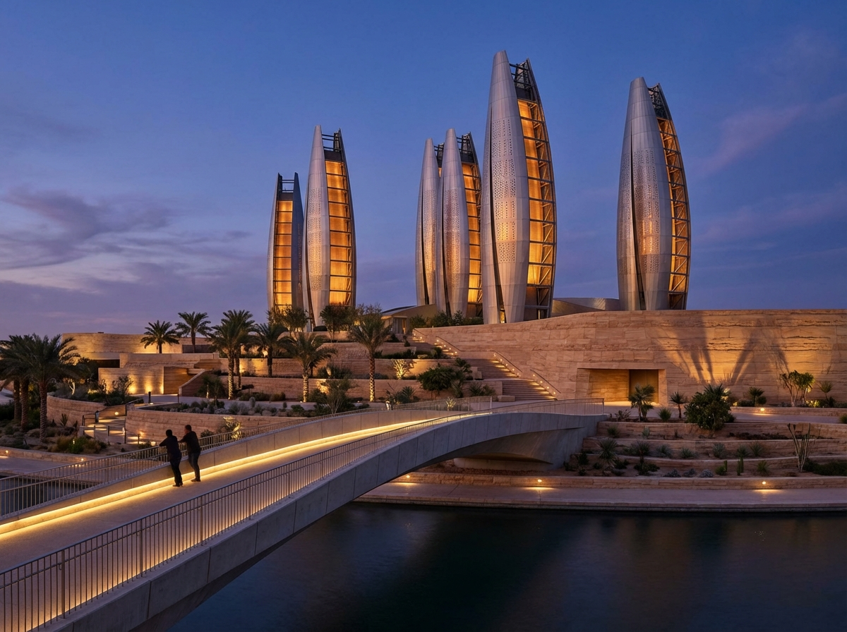 Screenshot showing c towers rising above it