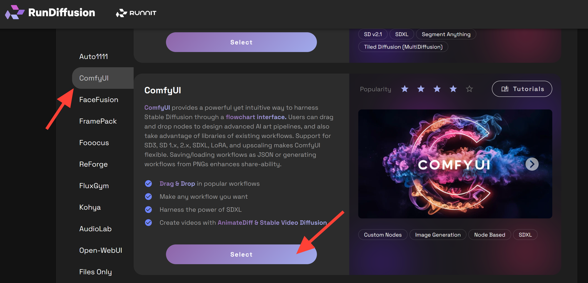 Screenshot showing el="noreferrer">Nano Banana Pro and many other amazing options for upscaling