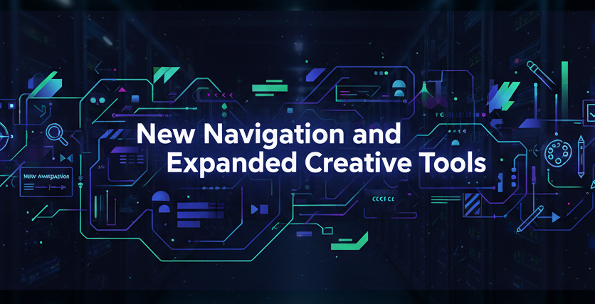 Platform Update: New Navigation and Expanded Creative Tools