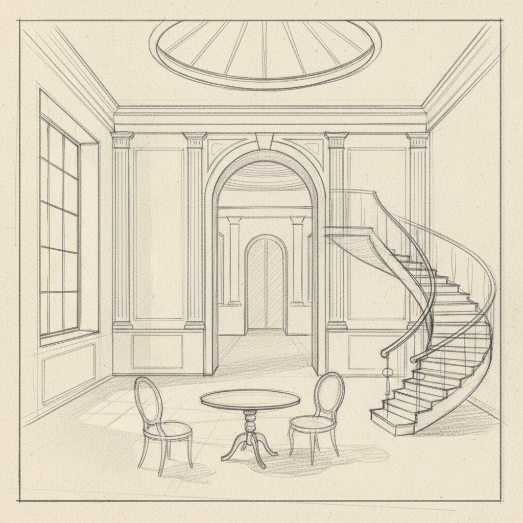 A before and after image of a Sketch to Render