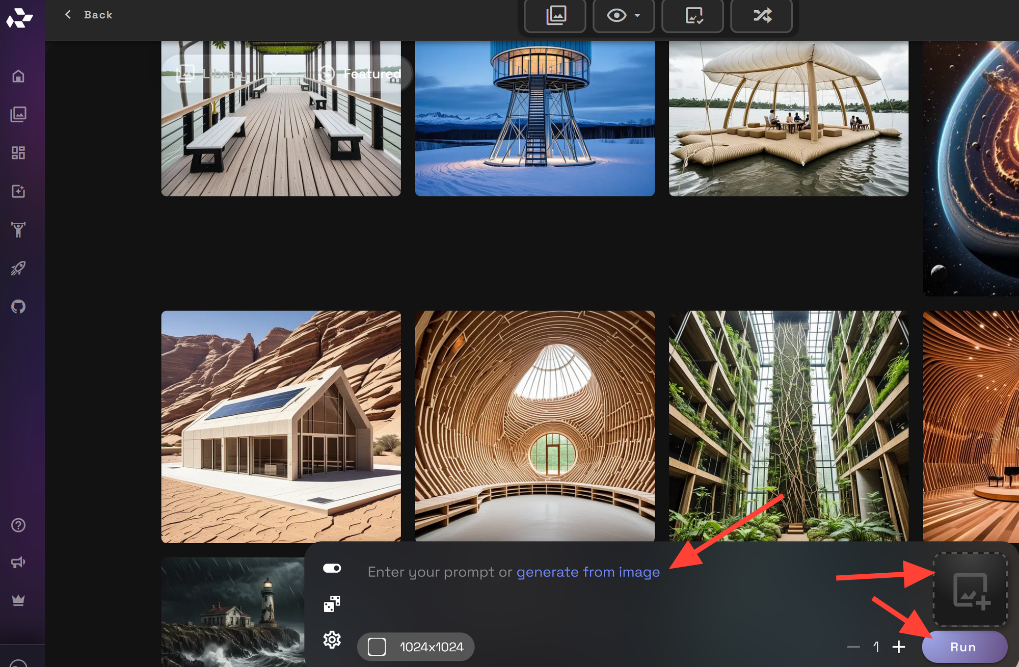 Screenshot showing 2330w" sizes="(min-width: 720px) 720px"> Enter a prompt and Click Run !