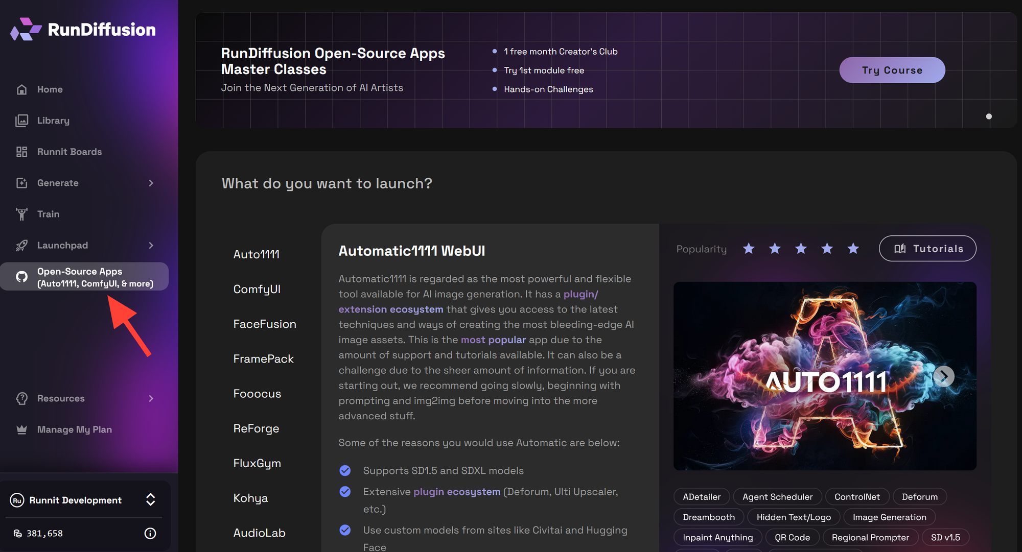 Screenshot showing pecially popular in Automatic1111, ComfyUI and Reforge