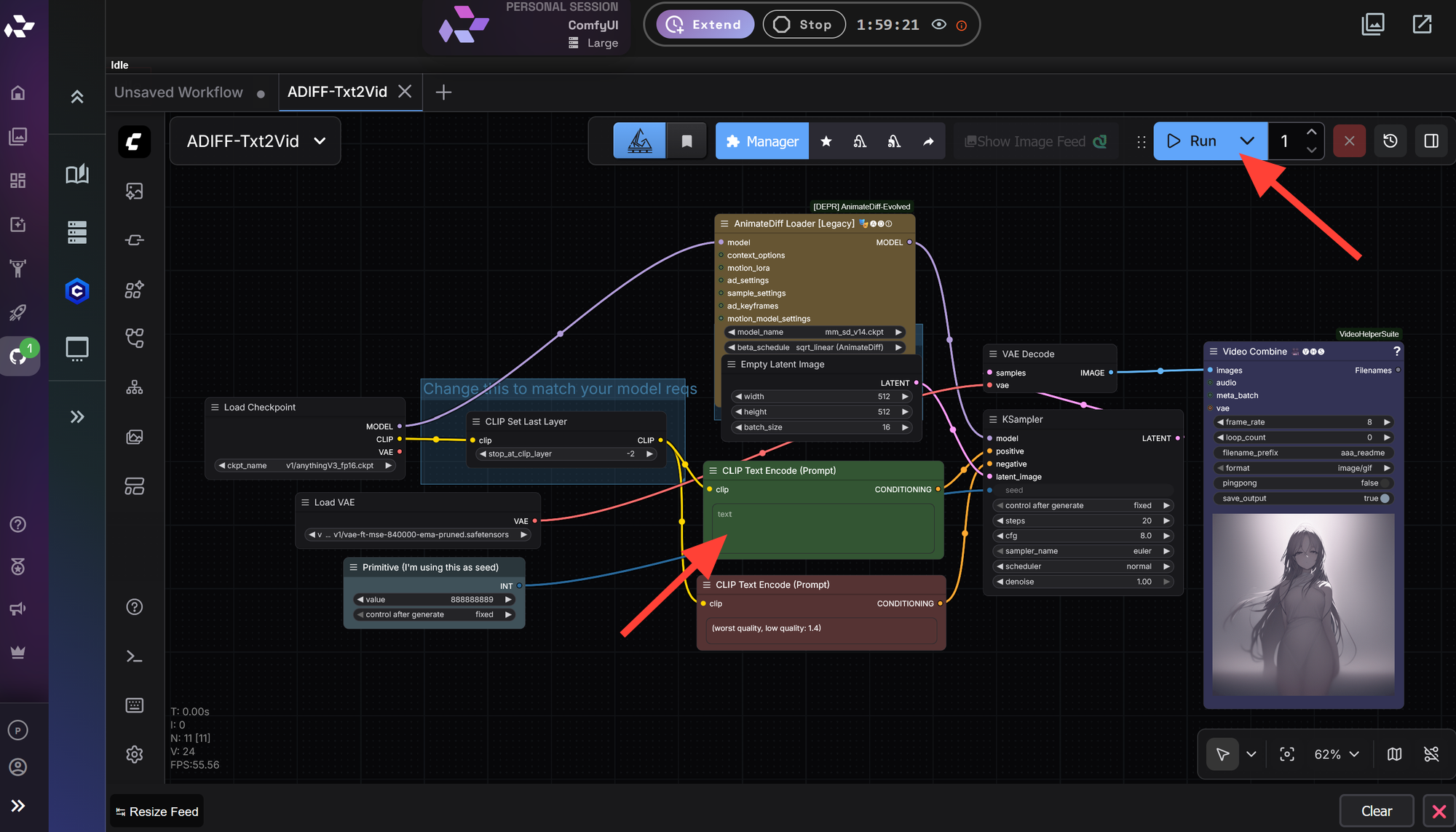Screenshot showing 1196w" sizes="(min-width: 720px) 720px"> Write a Prompt and Click Run