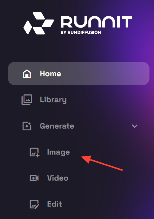 Screenshot showing 0w" sizes="(min-width: 720px) 720px"> On the left sidebar select Generate