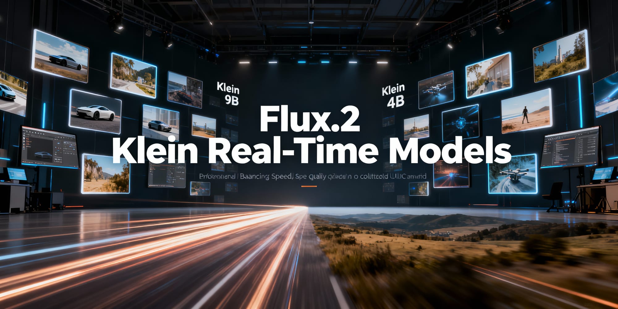 Hero image for Flux.2 Klein: Three New Models for Real-Time Image Generation: Learn how Flux.2 Klein 9B and 4B base and distilled models support real-time image generation on RunDiffusion.