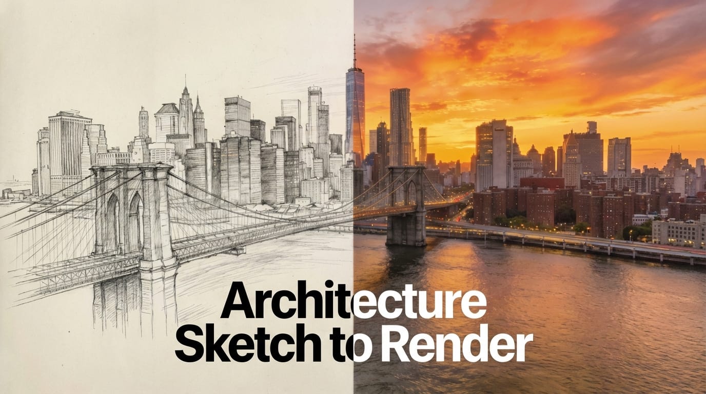 Architecture Sketch to Render Template