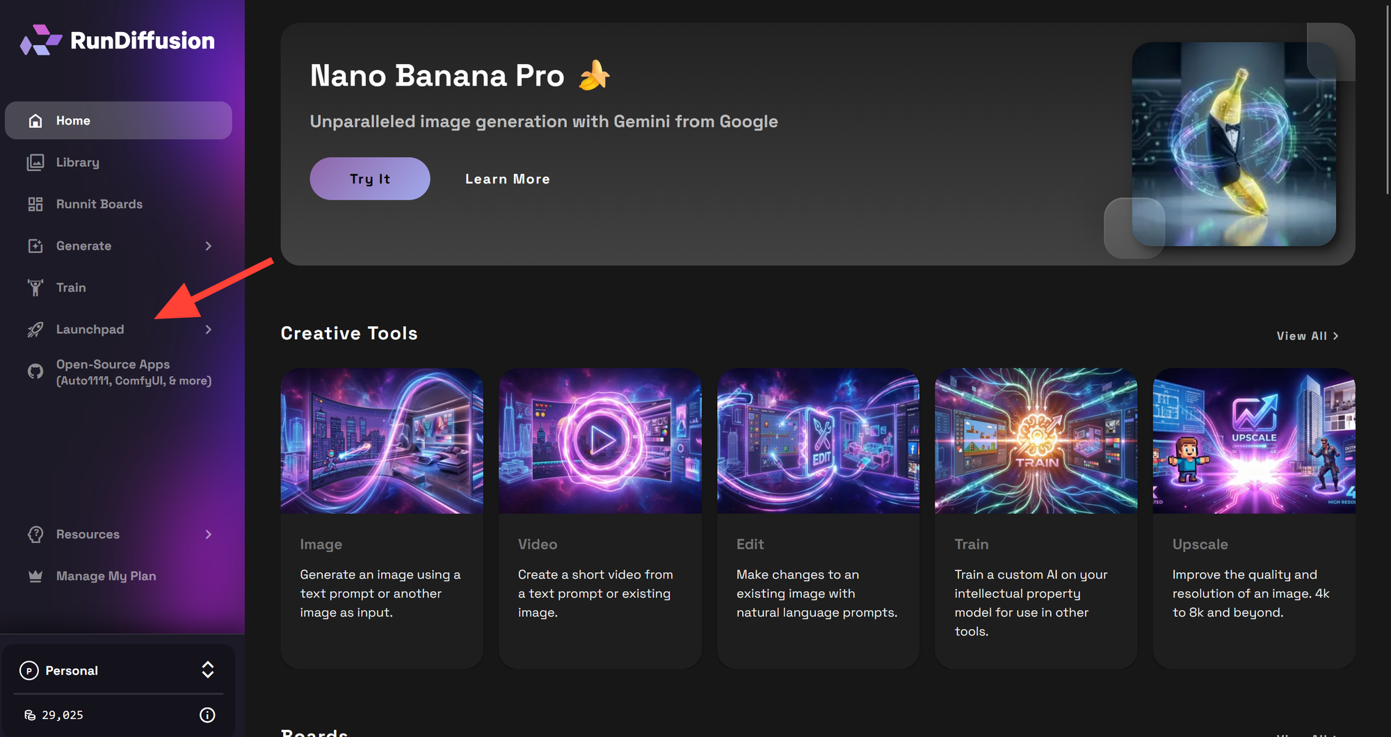Screenshot showing ost.io/c/79/65/7965787d-54cb-4211-8169-3d231a1bb6f8/content/images/2026/03/RunDiffusion-Platform