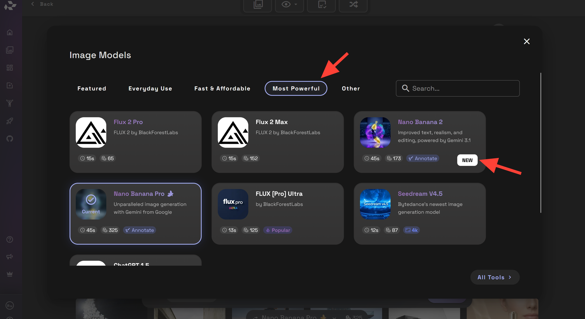 RunDiffusion select most powerful then Nano Banana 2 step 5