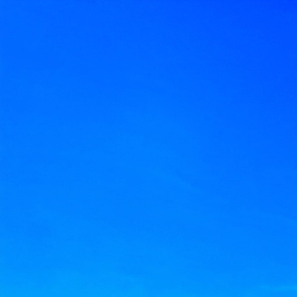 Color example featuring a vivid blue sky