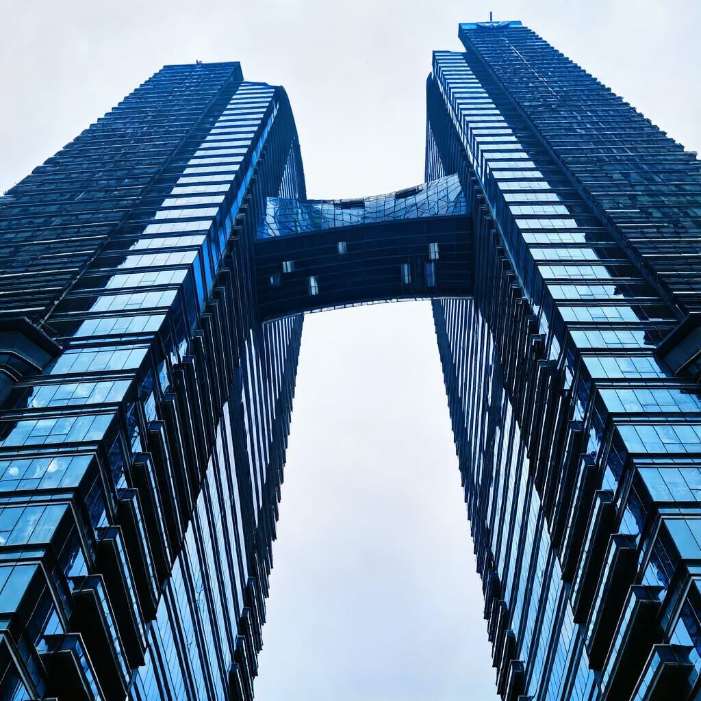 Composition example using a low-angle perspective