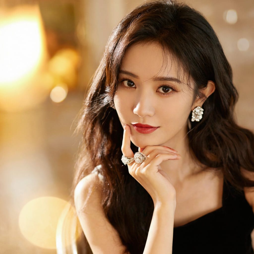 Composition example with soft bokeh in the background