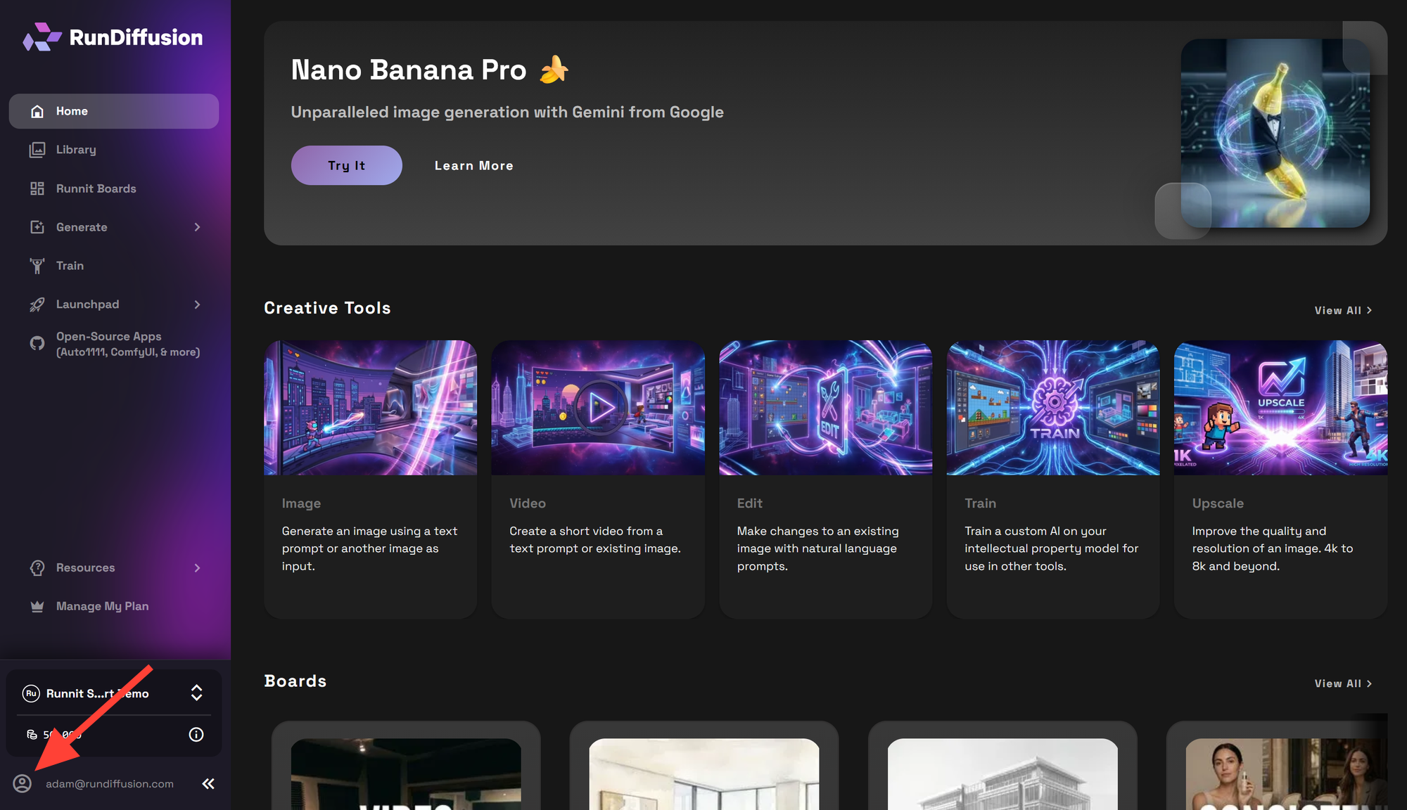 Log in to RunDiffusion before opening Team Roles.